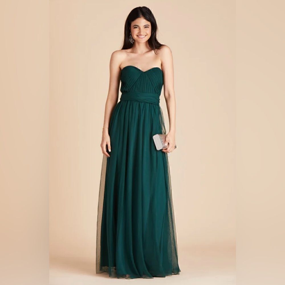 NWT Birdy Grey CHRISTINA CONVERTIBLE DRESS tulle EMERALD Size L